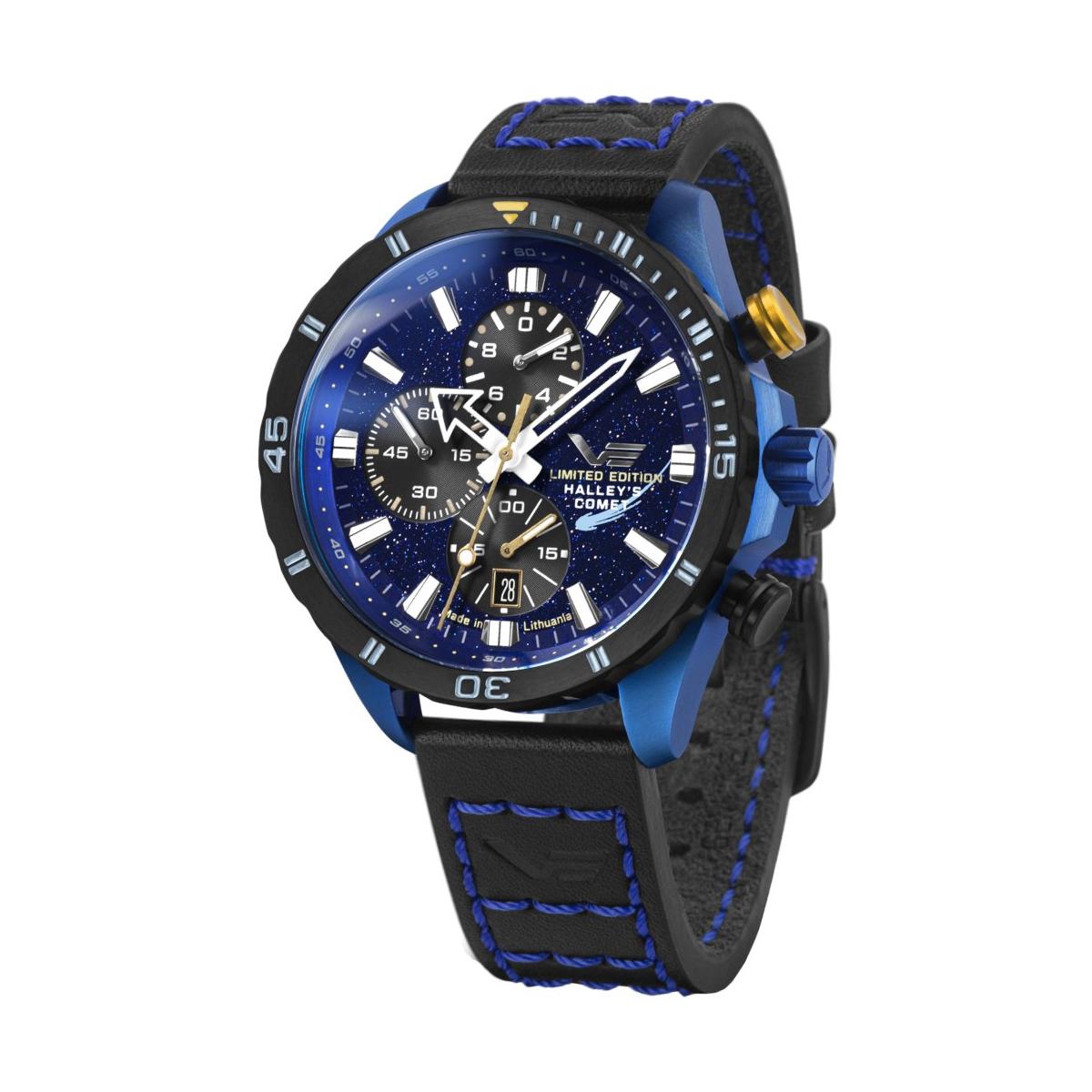 ZEGAREK VOSTOK EUROPE ALMAZ SPACE STATION CHRONO HALLEYS COMET SPECIAL EDITION