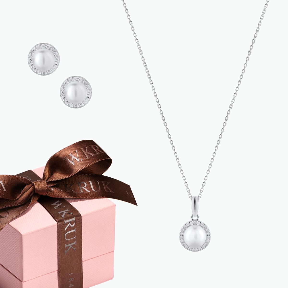 KOMPLET PERŁOWA KLASYKA