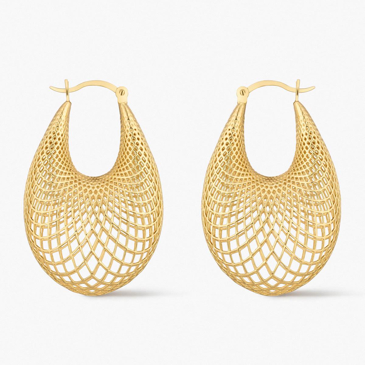 Kolczyki srebrne pozłacane