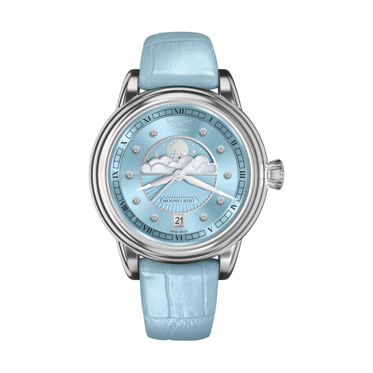 ZEGAREK AVIATOR DOUGLAS MOONFLIGHT DIAMOND EDITION