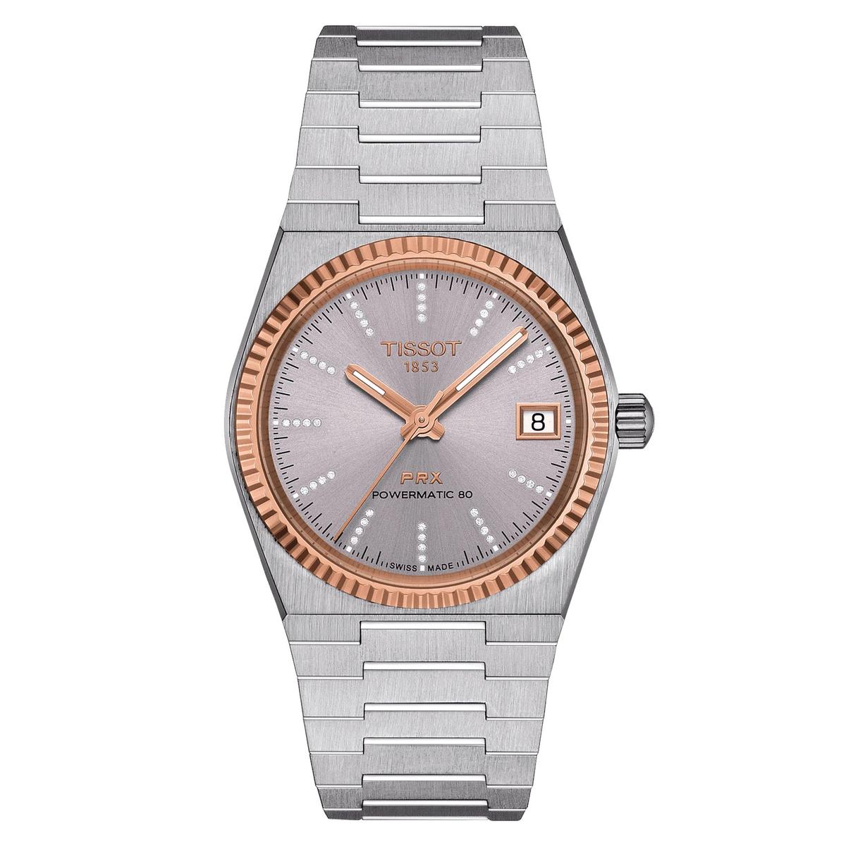 TISSOT PRX 35mm Powermatic 80 Steel & 18K Gold Bezel