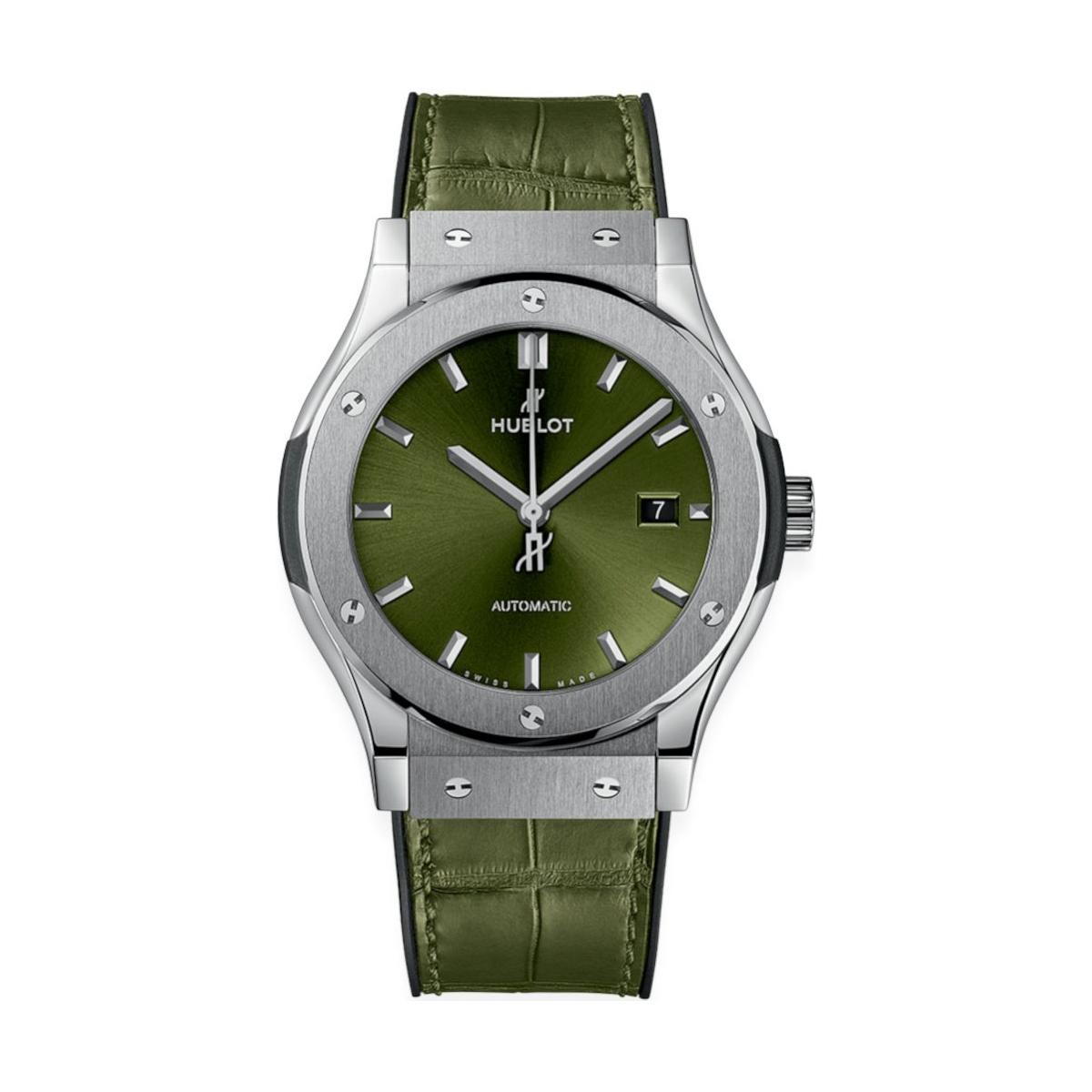 ZEGAREK HUBLOT CLASSIC FUSION TITANIUM GREEN