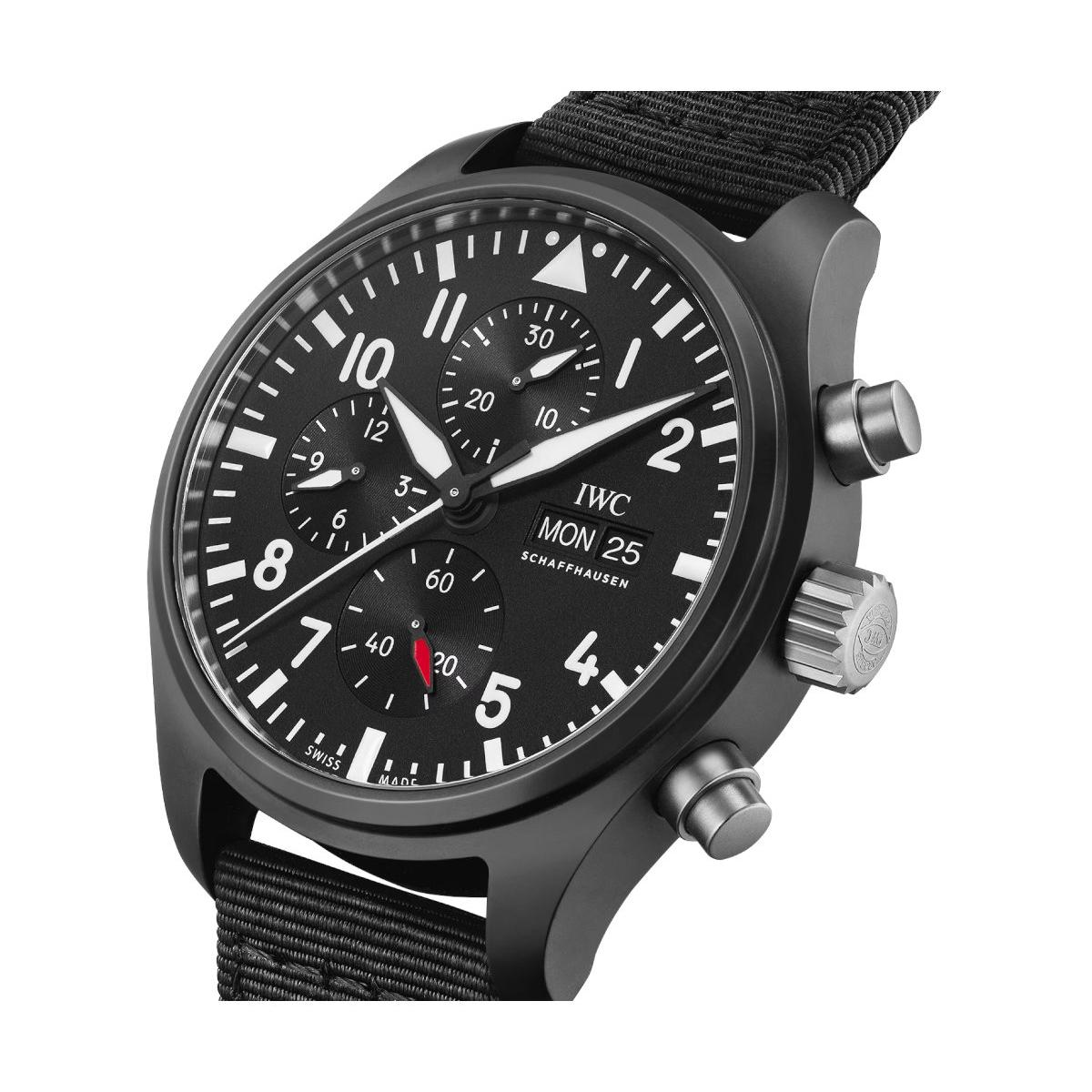 ZEGAREK IWC SCHAFFHAUSEN PILOT''S AUTOMATIC CHRONOGRAPH TOP GUN