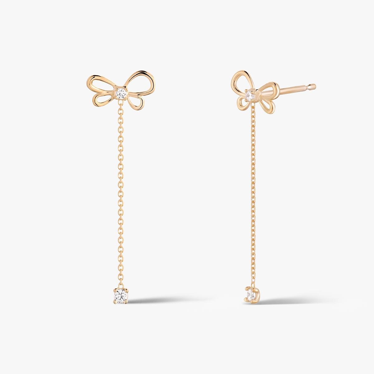 Kolczyki złote z cyrkoniami