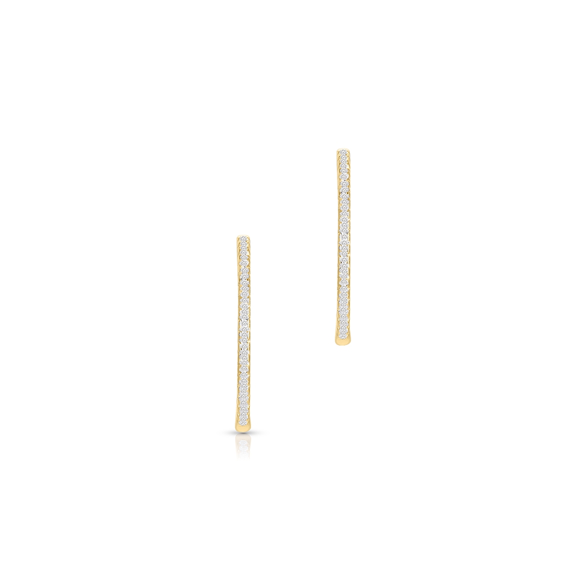 Kolczyki srebrne pozłacane z cyrkoniami