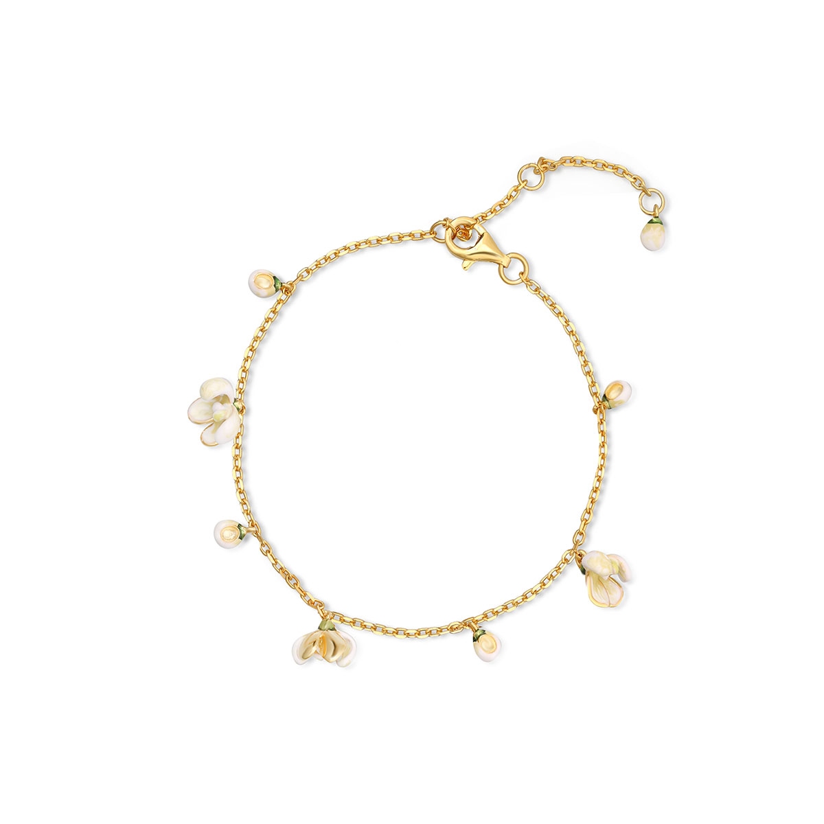 Bransoletka srebrna Kwiaty Nocy Konwalia