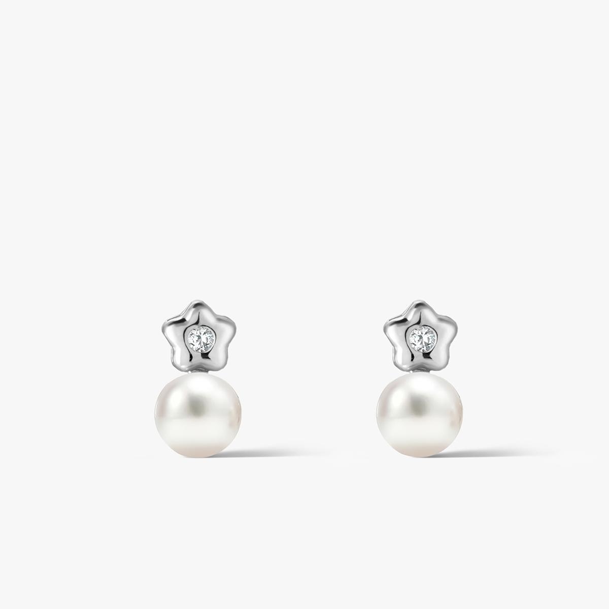 Kolczyki srebrne z perłami