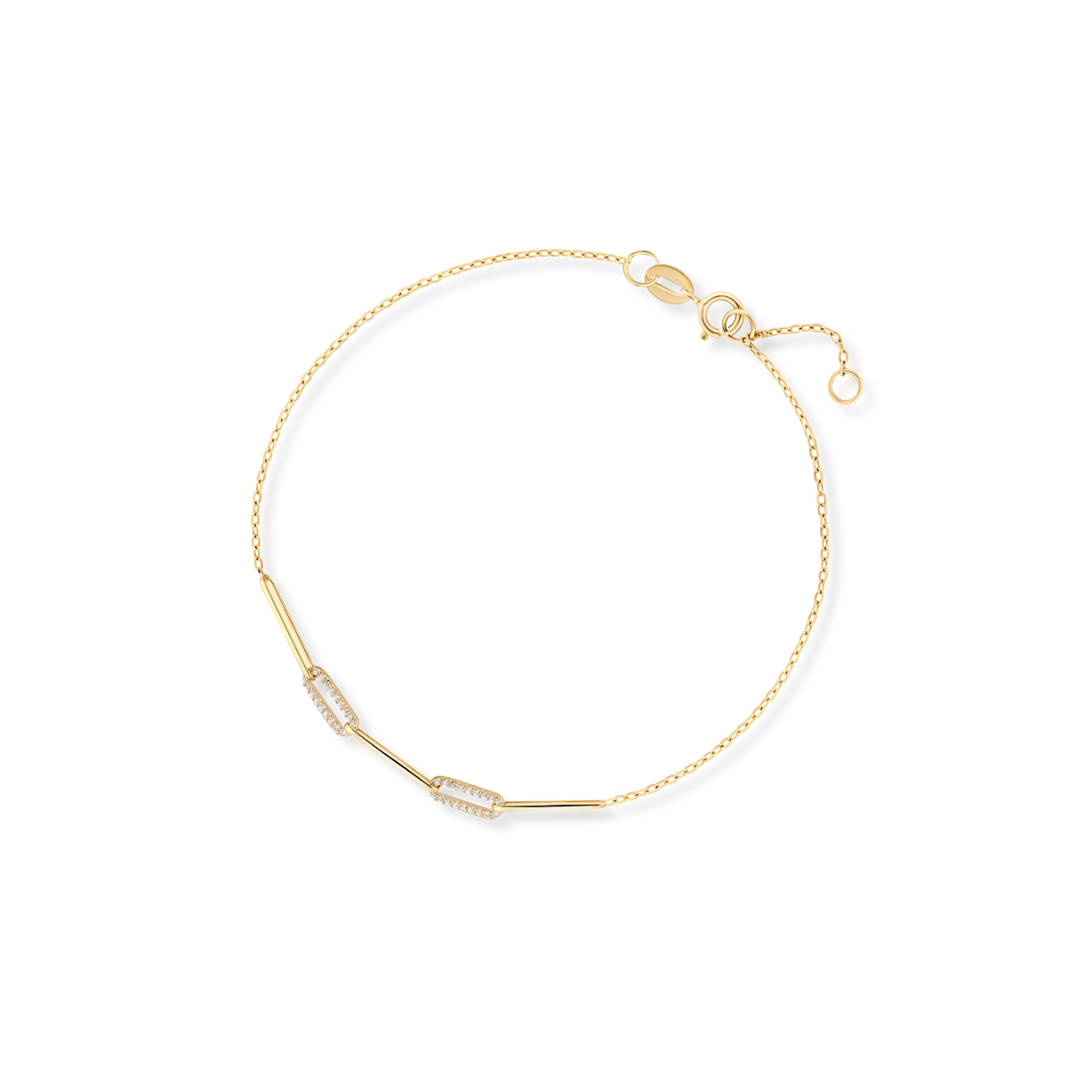 Bransoleta złota z cyrkoniami