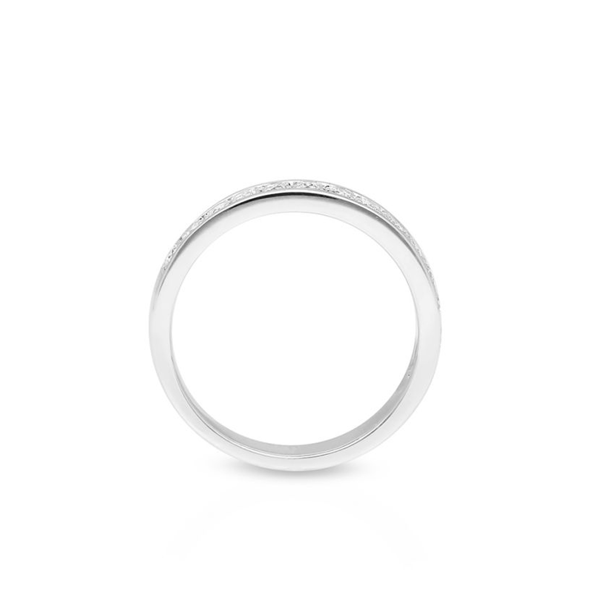 Pierścionek białe złoto z brylantami