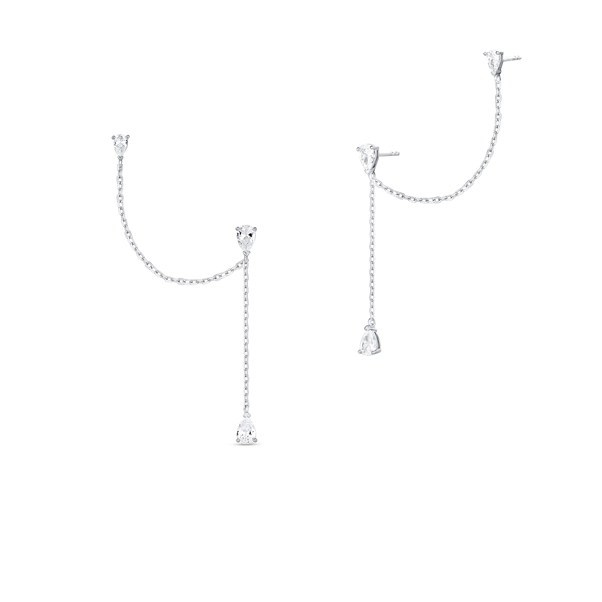 Kolczyki srebrne z cyrkoniami