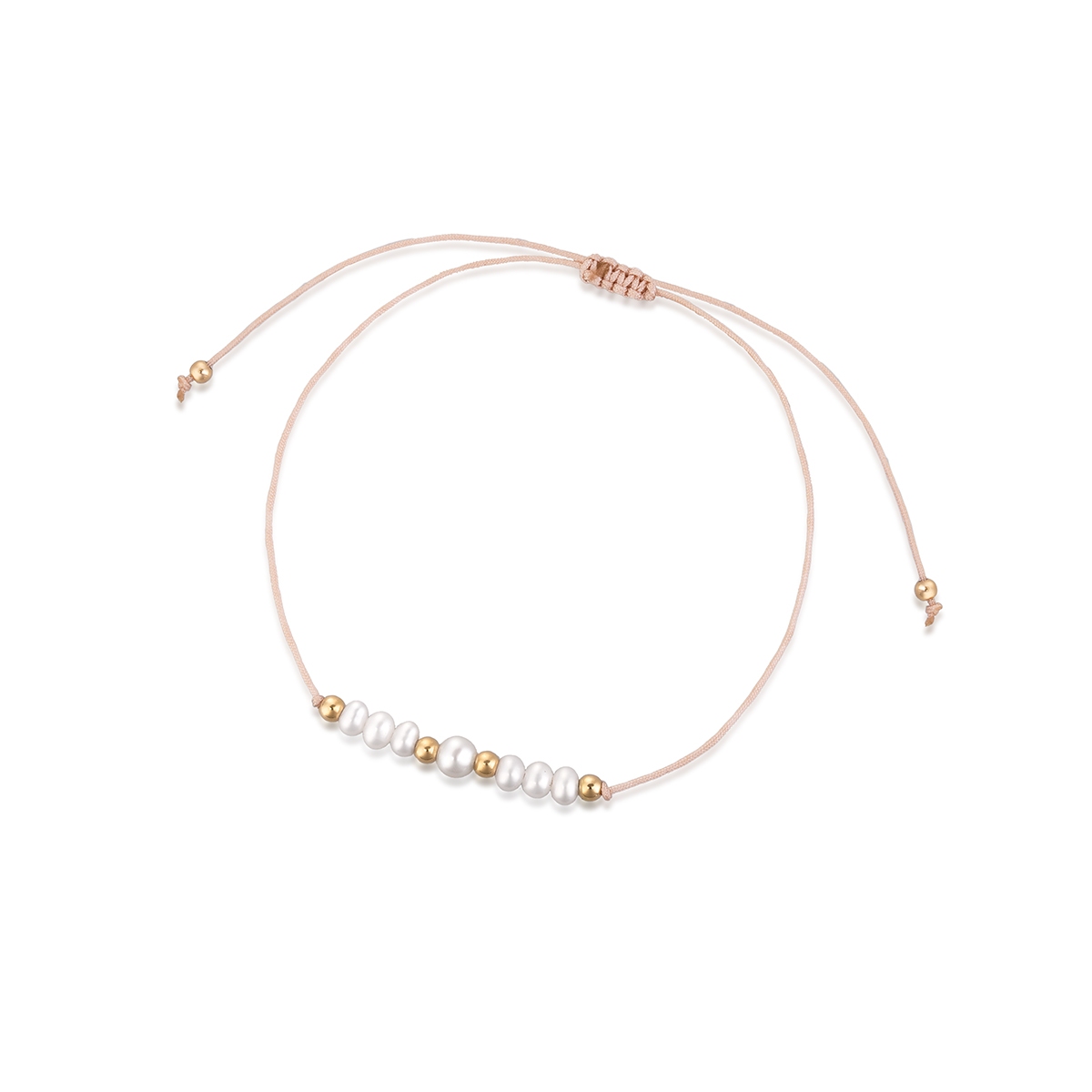 Bransoleta sznurkowa z perłami
