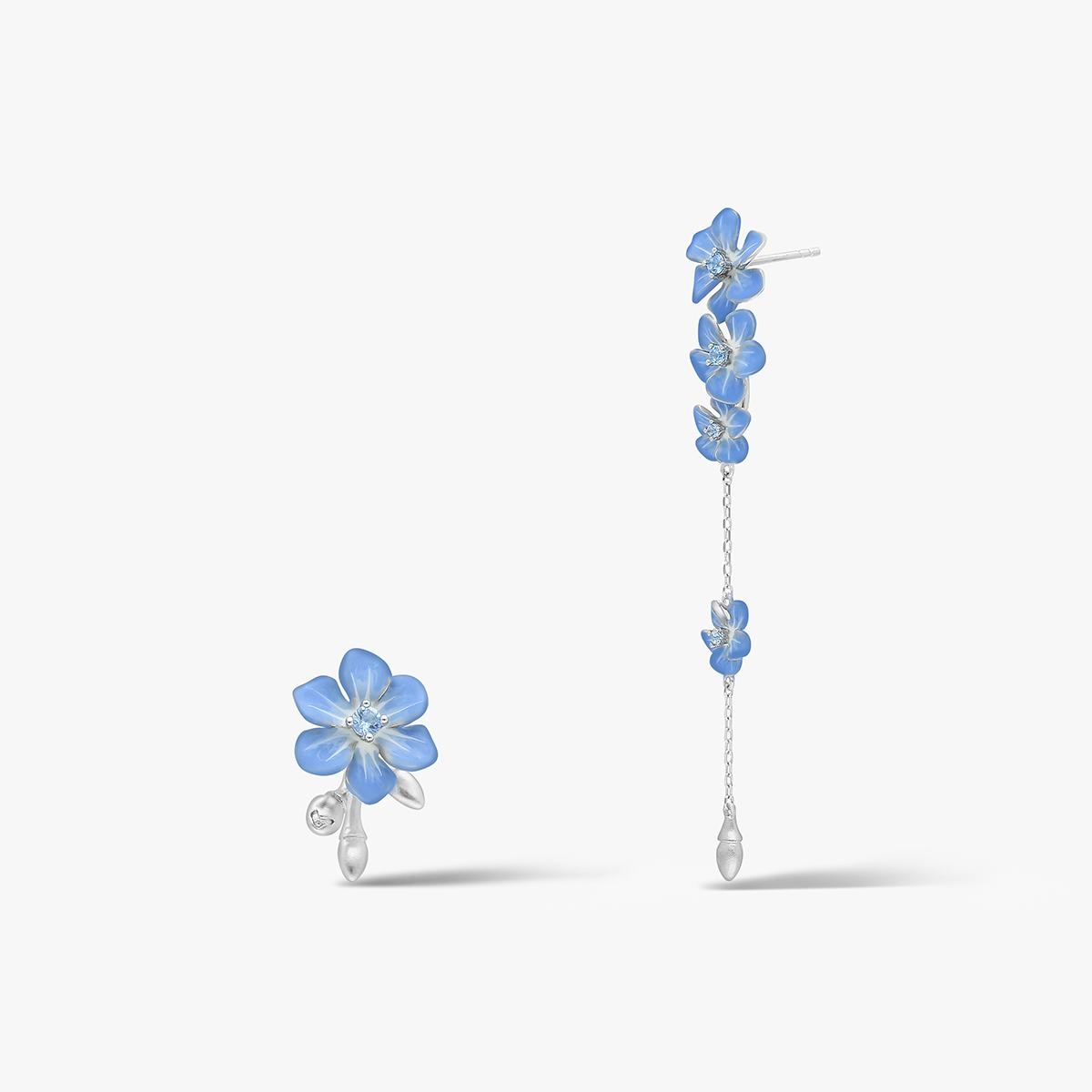 Kolczyki srebrne Kwiaty Nocy