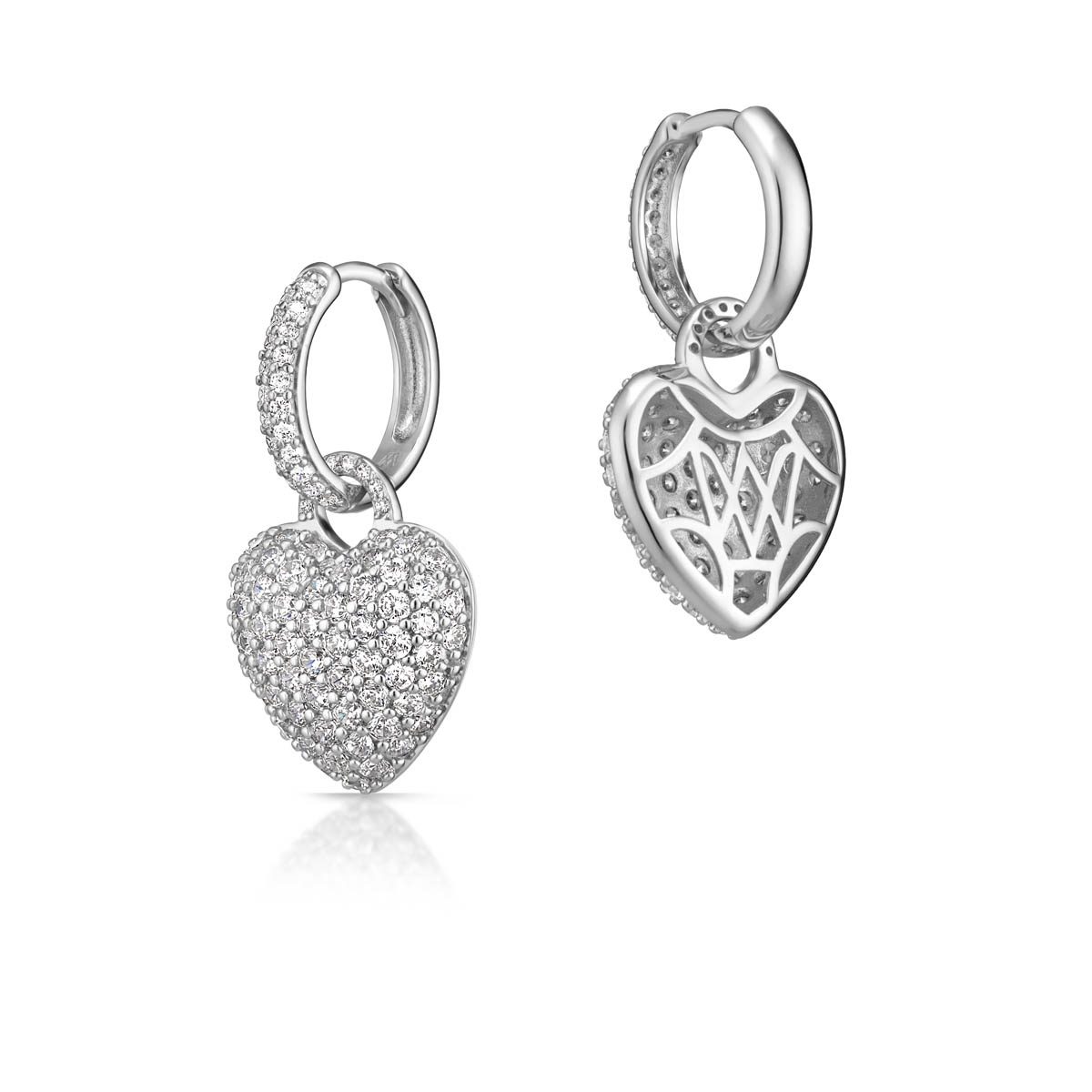 Kolczyki srebrne z cyrkoniami Emblems