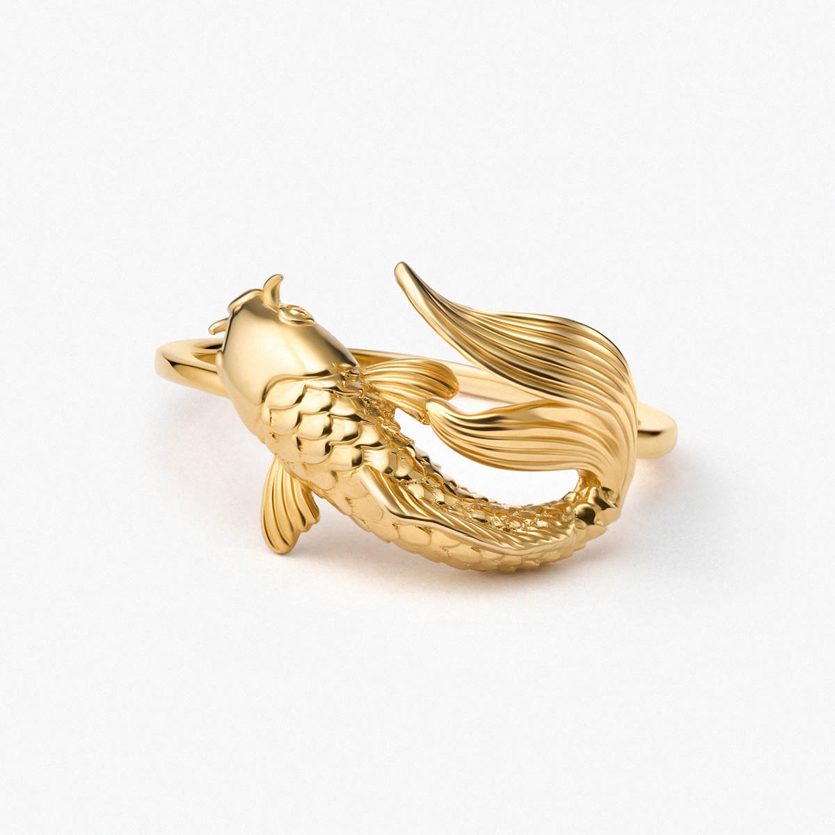 Pierścionek srebrny KOI