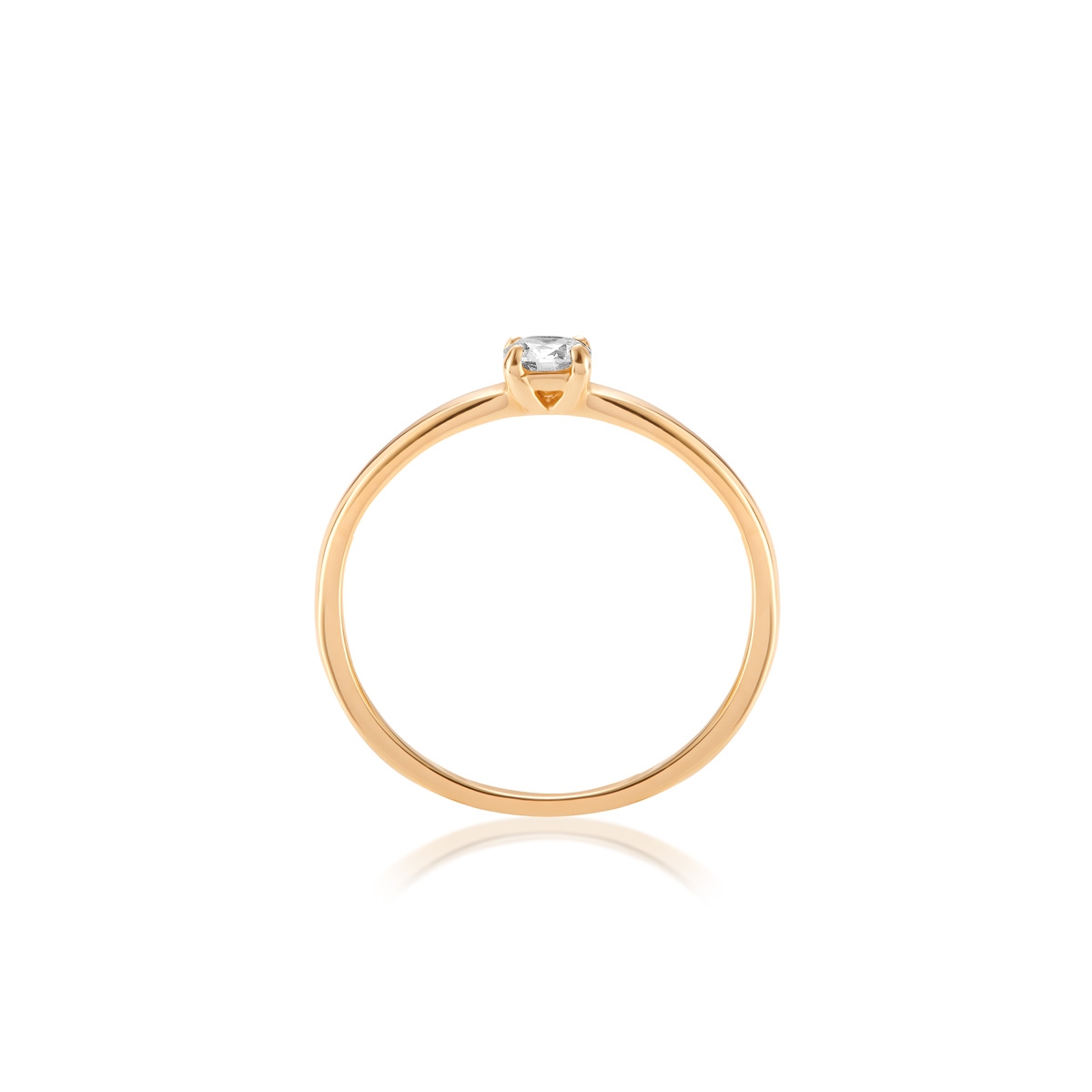 Pierścionek zaręczynowy złoty Szczęśliwy