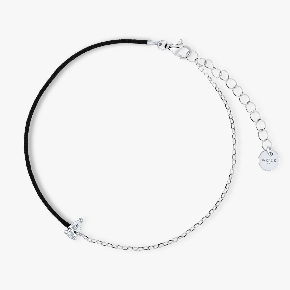 Bransoleta srebrna z cyrkonią