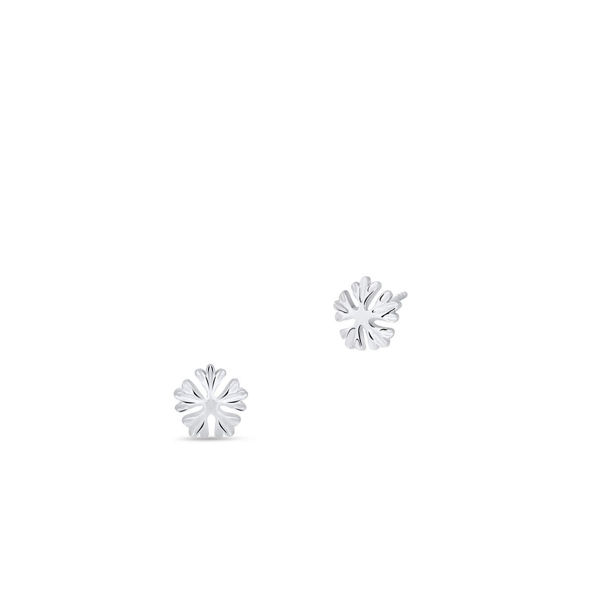 Kolczyki srebrne z motywem śnieżynki