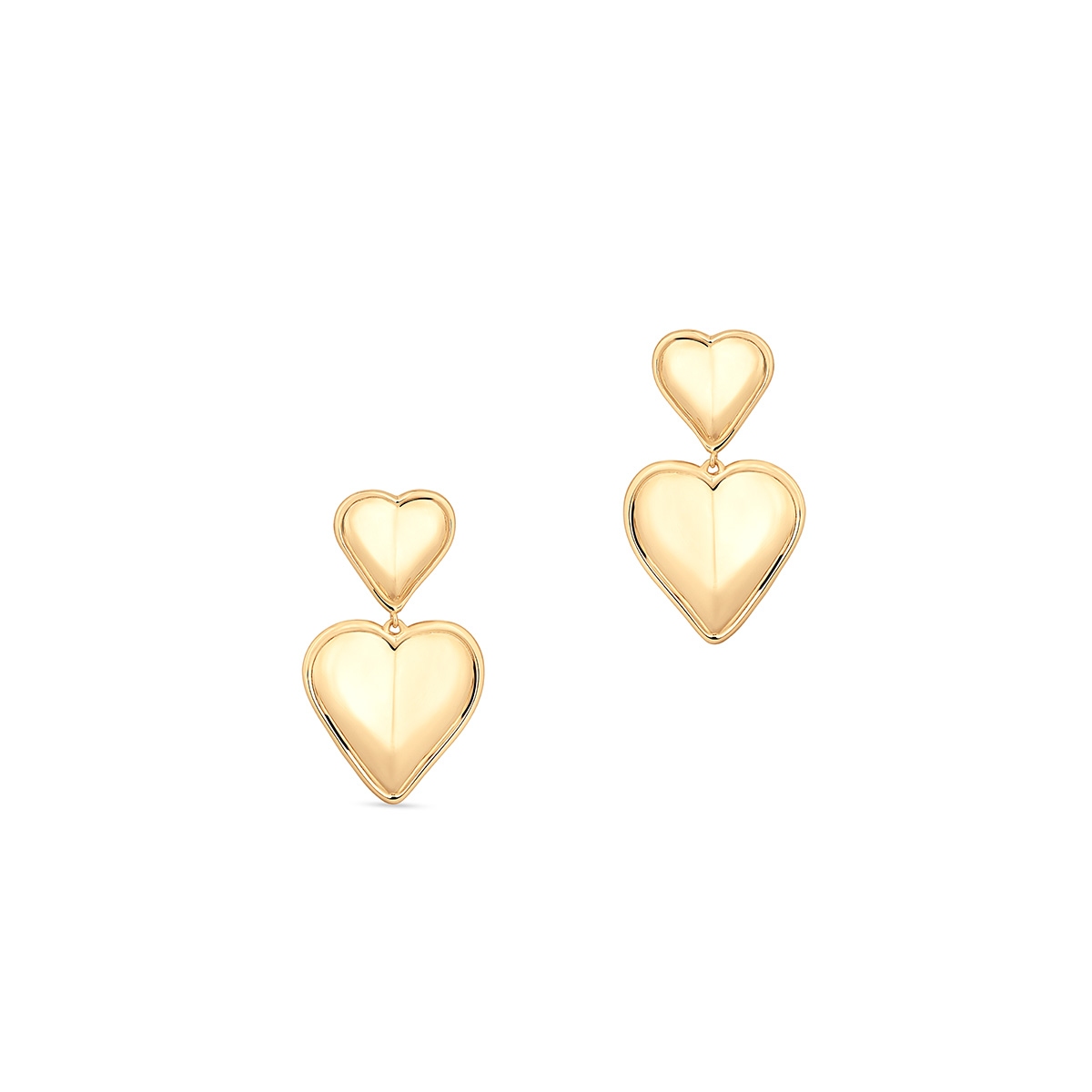 Kolczyki srebrne pozłacane serca