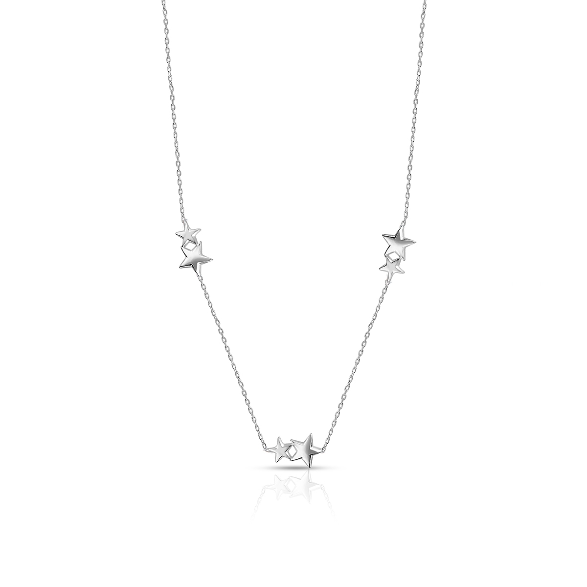 Naszyjnik srebrny z gwiazdami