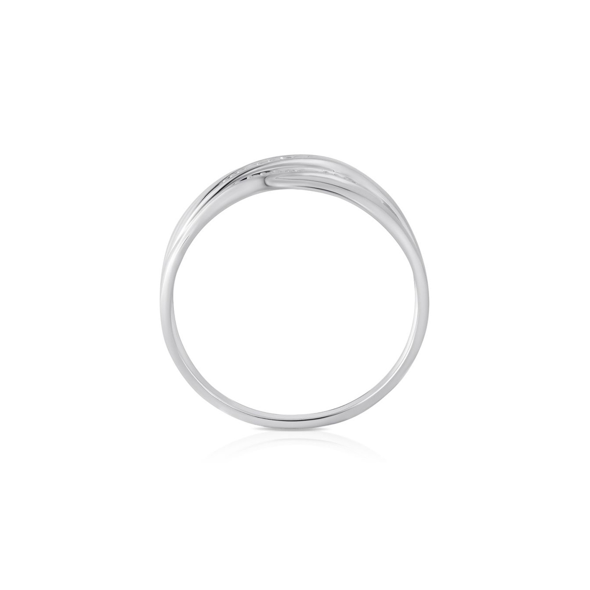 Pierścionek białe złoto z diamentami