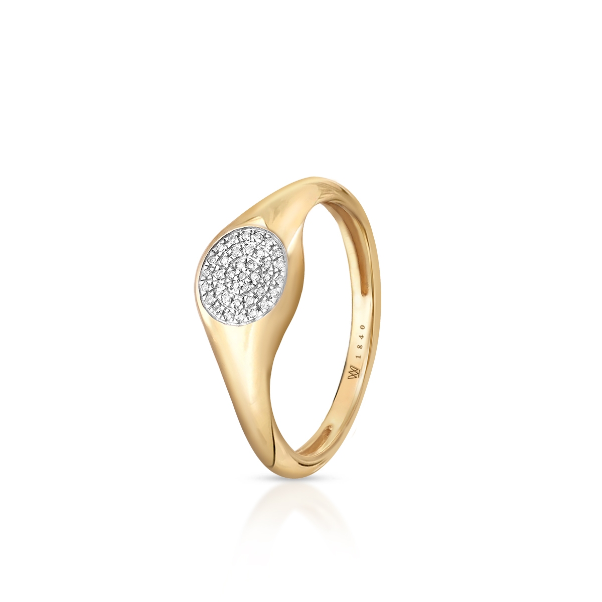 Pierścionek złoty z diamentami