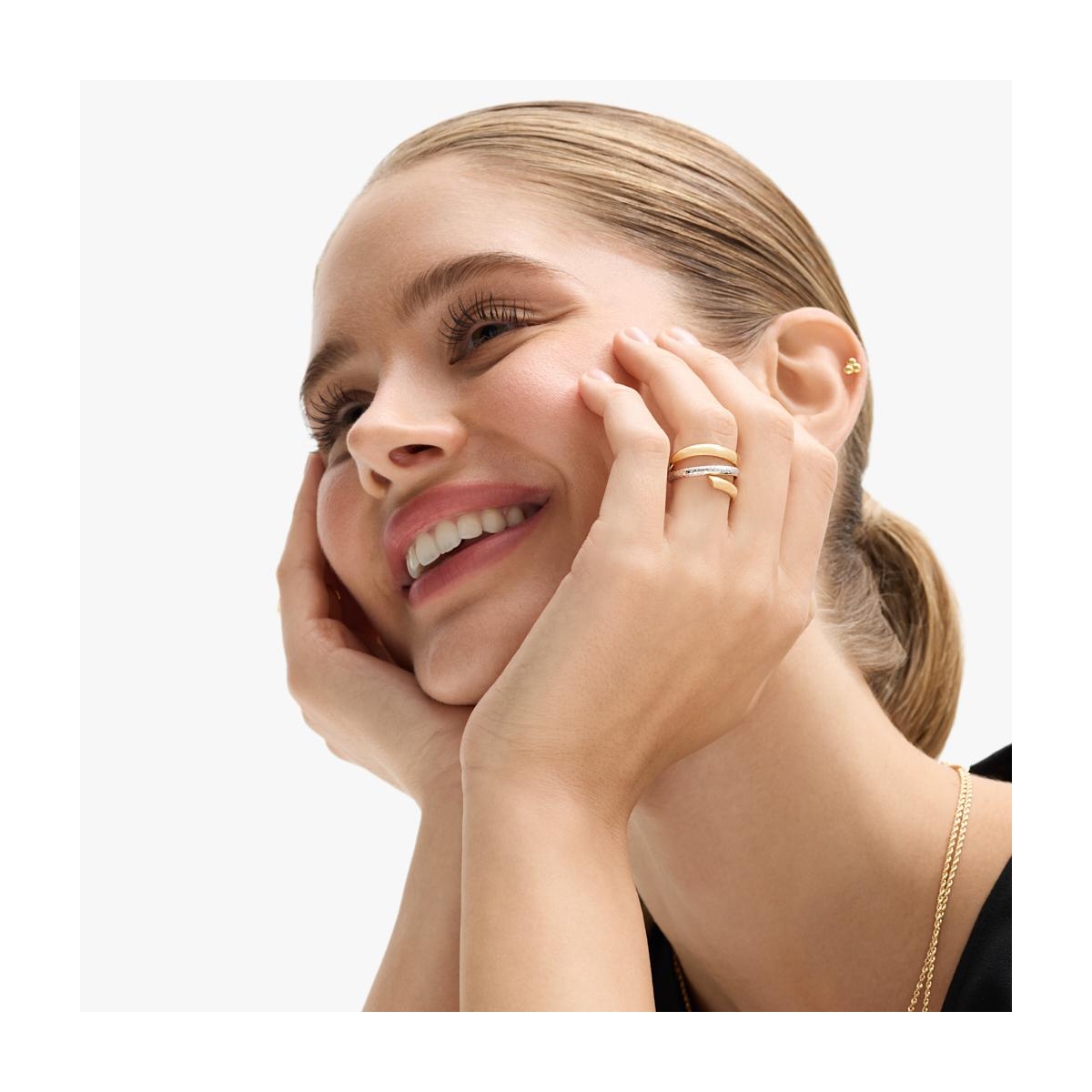 Kolczyk srebrny pozłacany