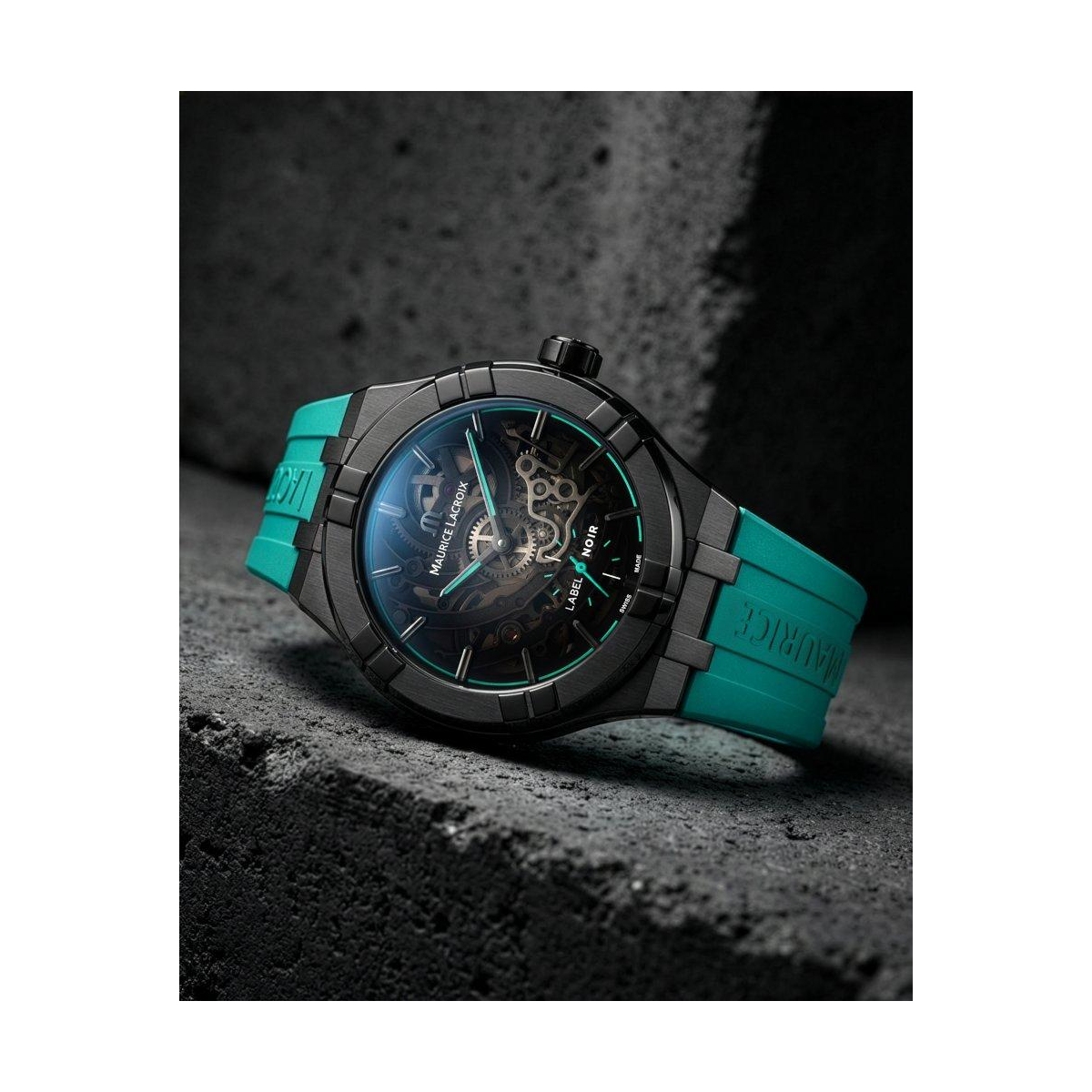 ZEGAREK MAURICE LACROIX AIKON AUTOMATIC SKELETON 45MM LABEL NOIR LIMITED EDITION