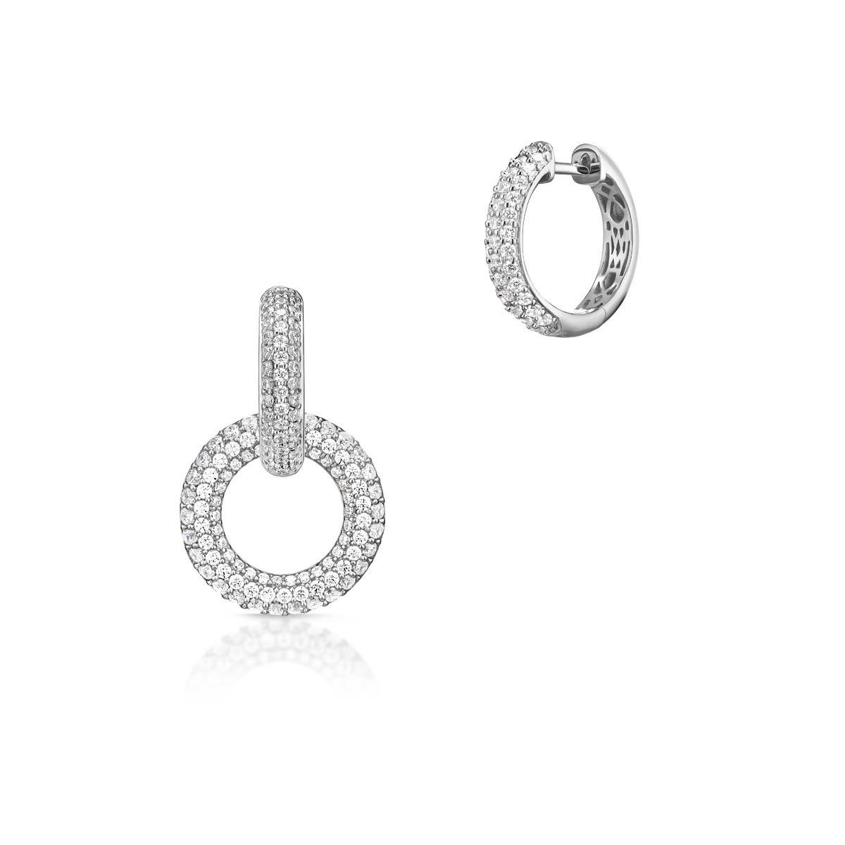 Kolczyki srebrne z cyrkoniami Emblems