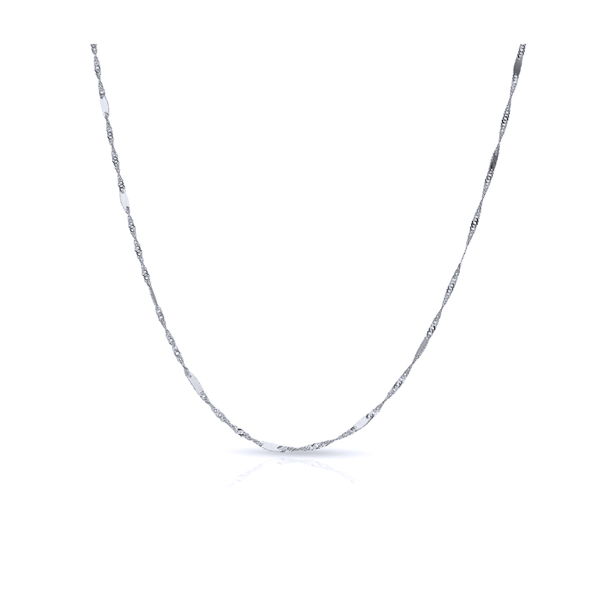 Łańcuszek białe złoto singapur