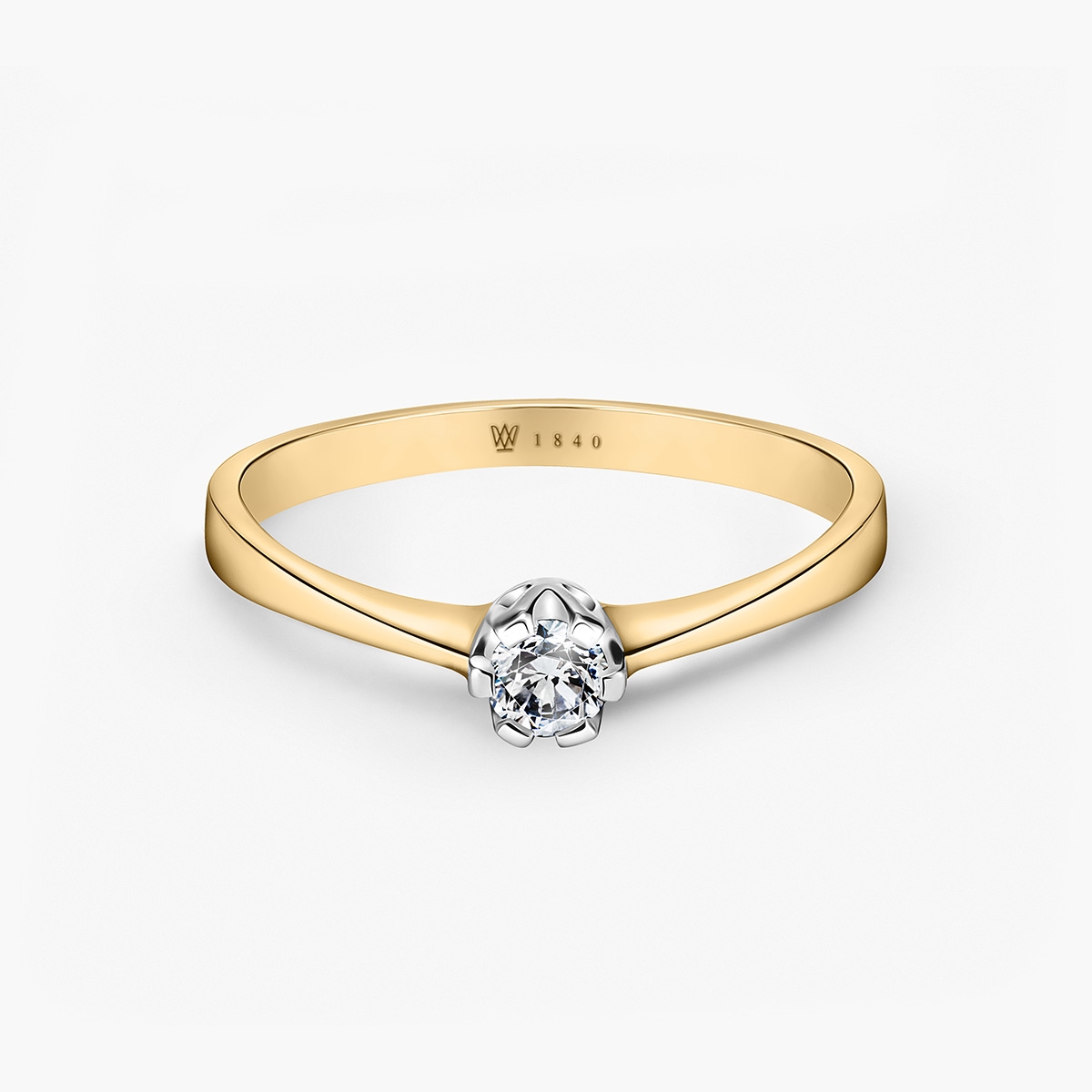 Pierścionek zaręczynowy złoty Jedyny