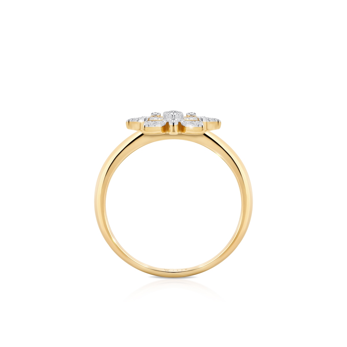 Pierścionek złoty z diamentami