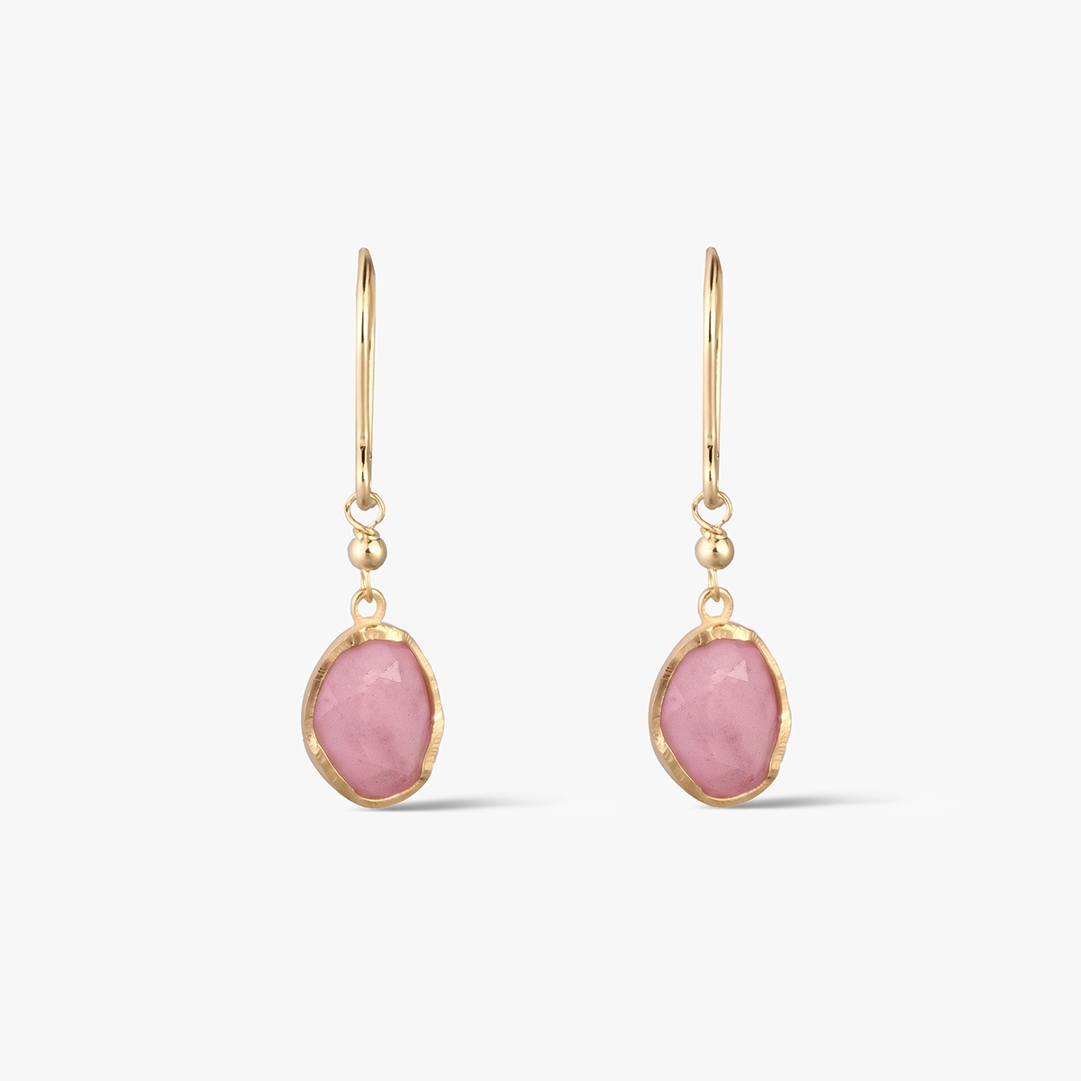 Kolczyki złote z chalcedonem Saint Tropez