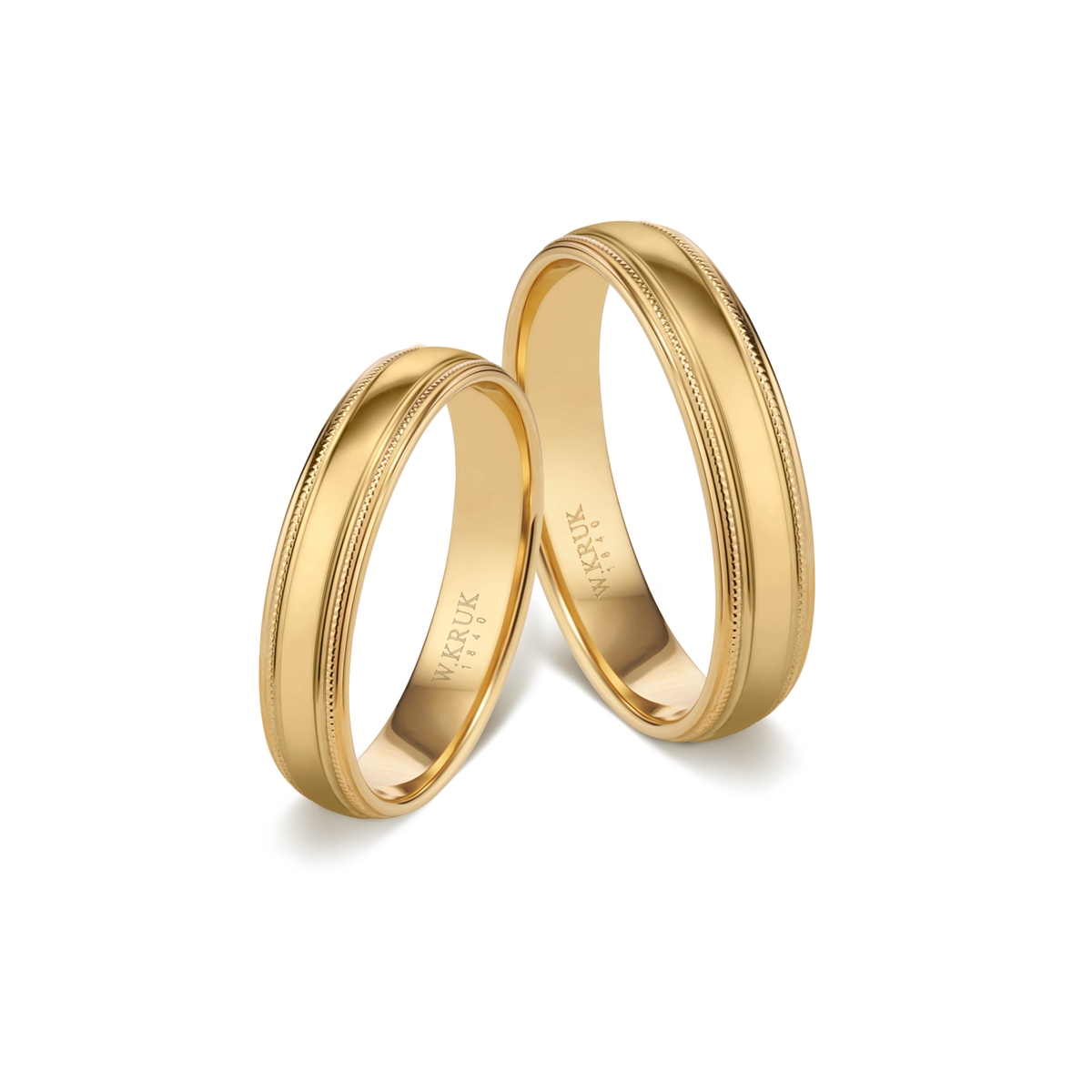 Komplet obrączek złotych SEMPRE