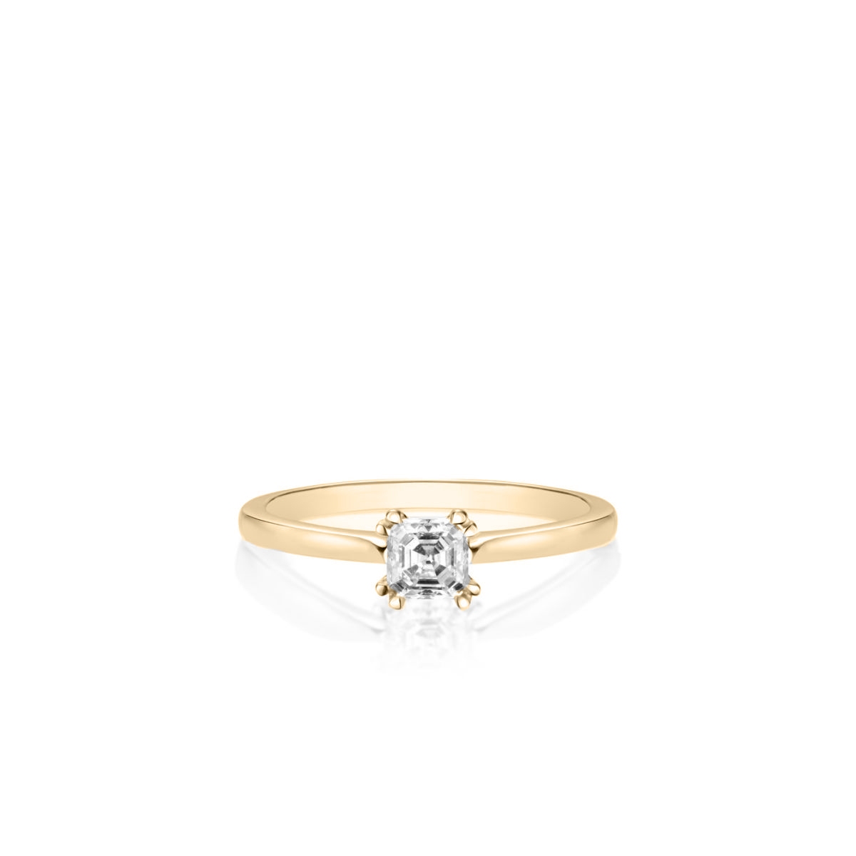 Pierścionek zaręczynowy złoty Królewski