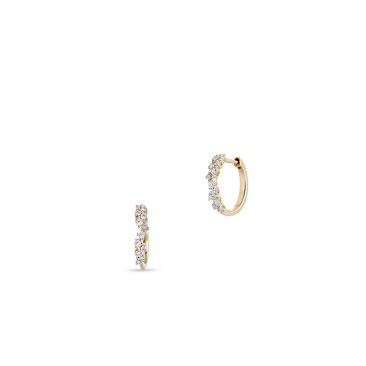 Kolczyki złote z diamentami Galaktyka