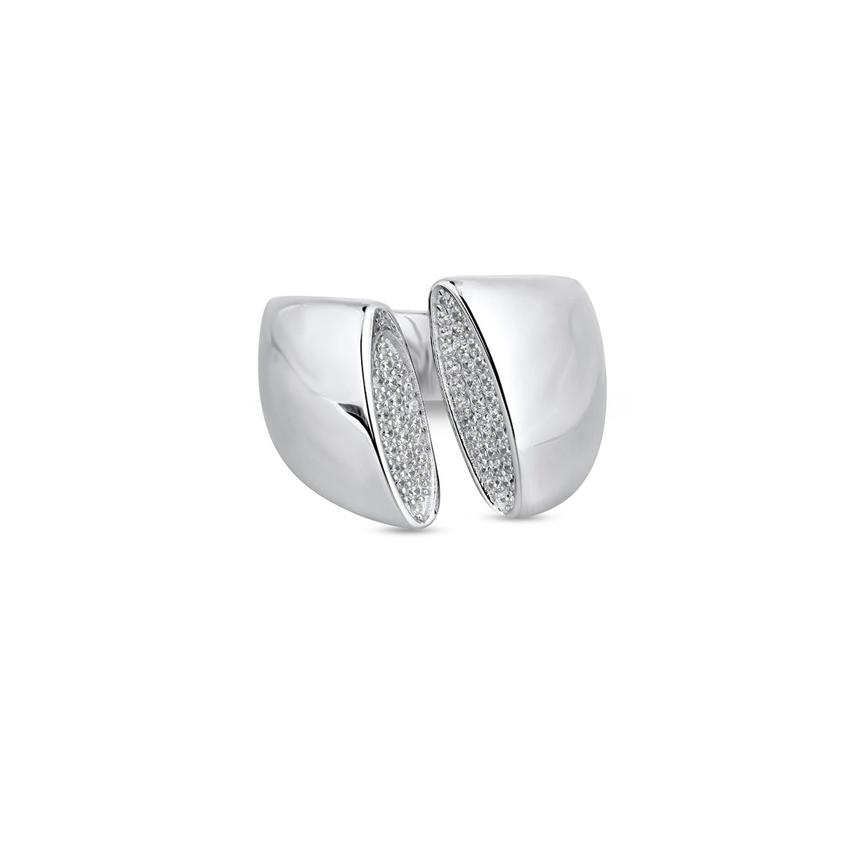 Pierścionek srebrny z cyrkoniami