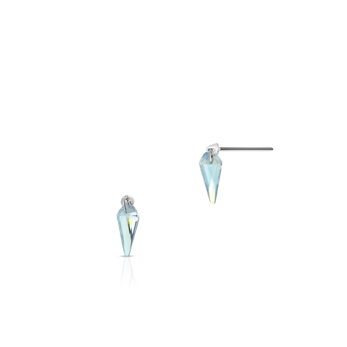 Kolczyki srebrne z niebieskimi cyrkoniami