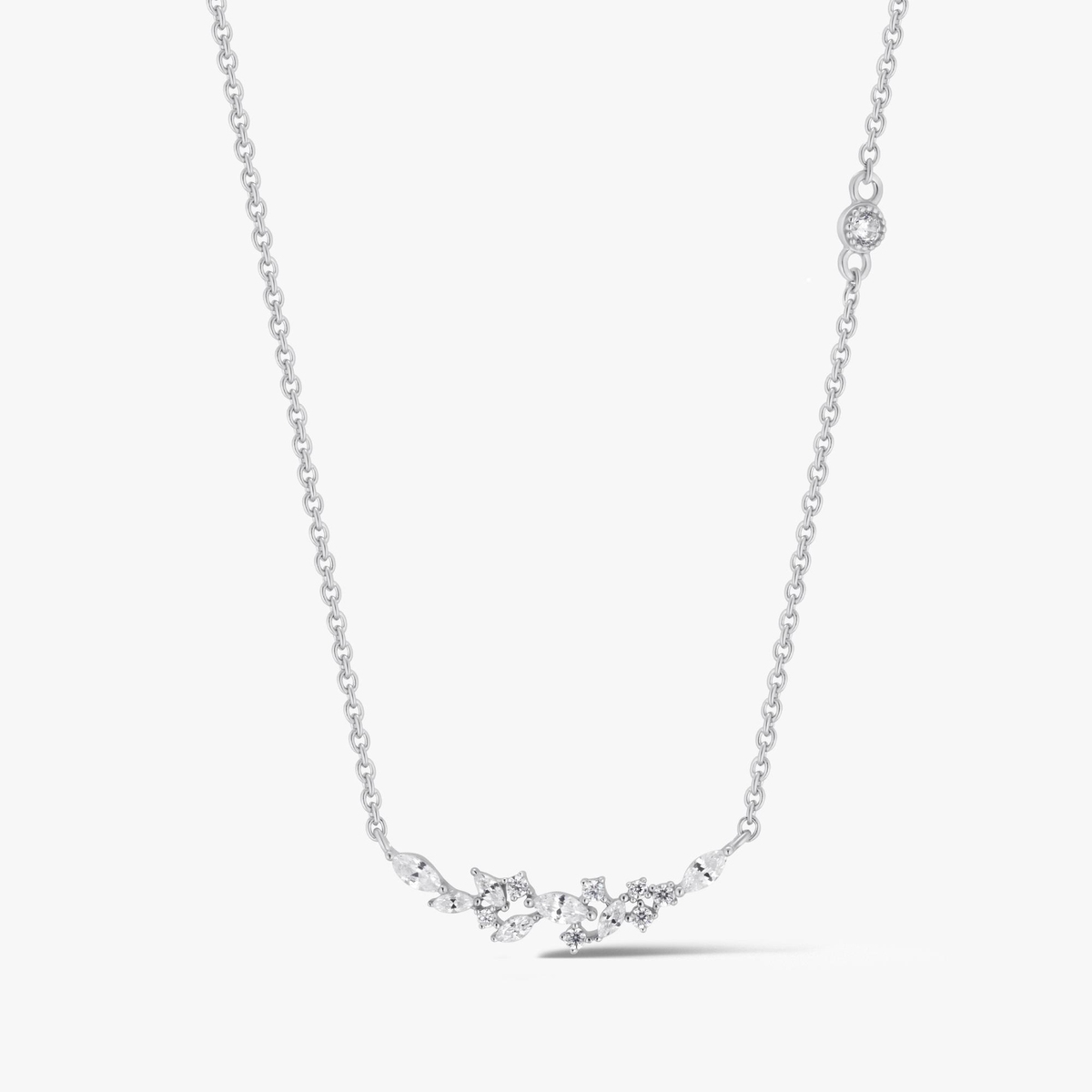 Naszyjnik srebrny z cyrkoniami