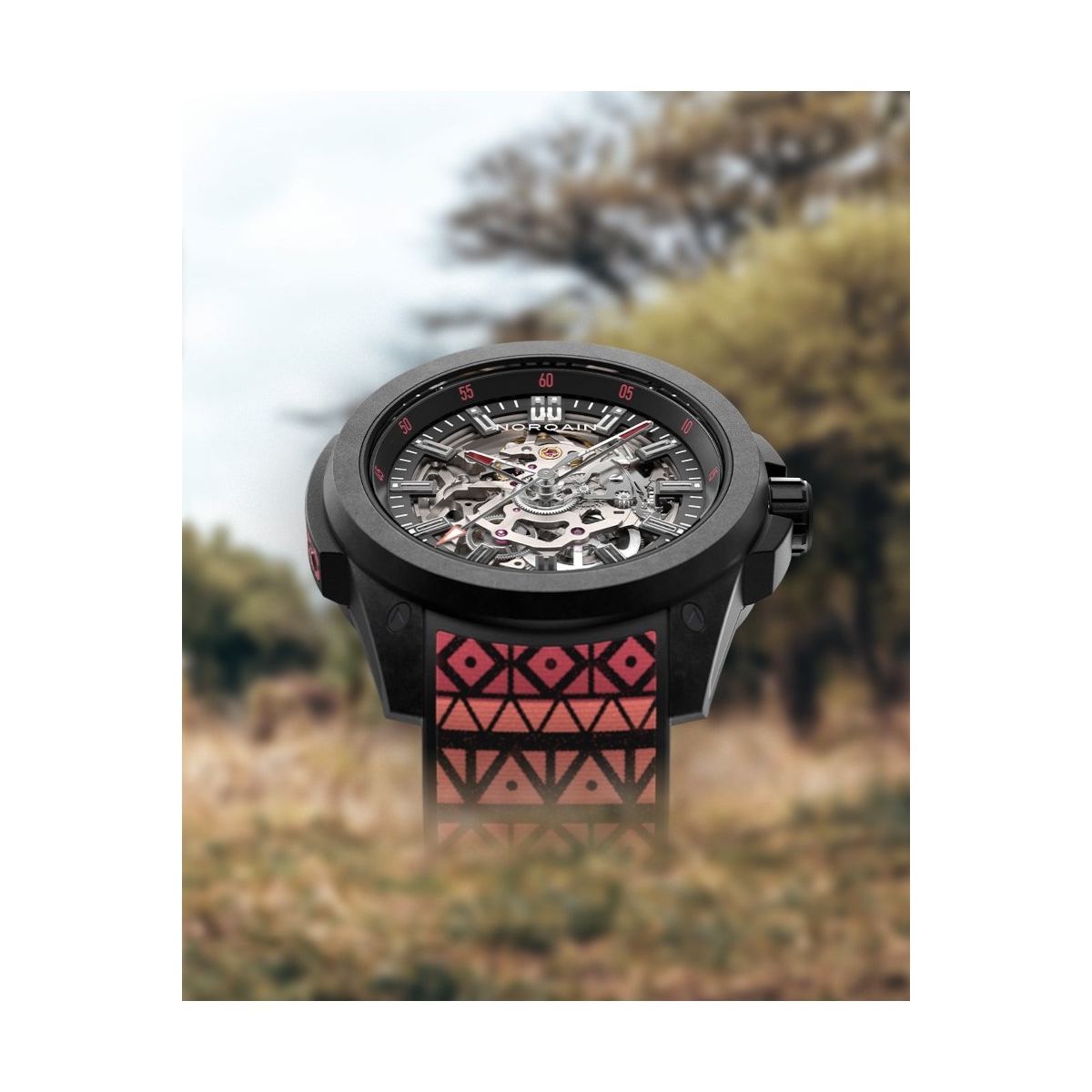 ZEGAREK NORQAIN WILD ONE SKELETON HAKUNA MIPAKA LIMITED EDITION