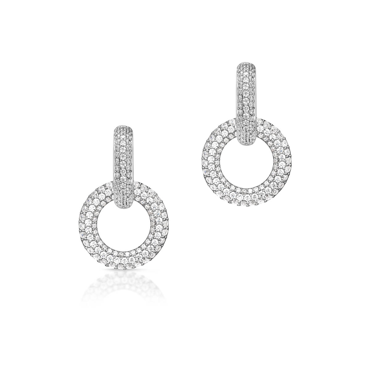 Kolczyki srebrne z cyrkoniami Emblems