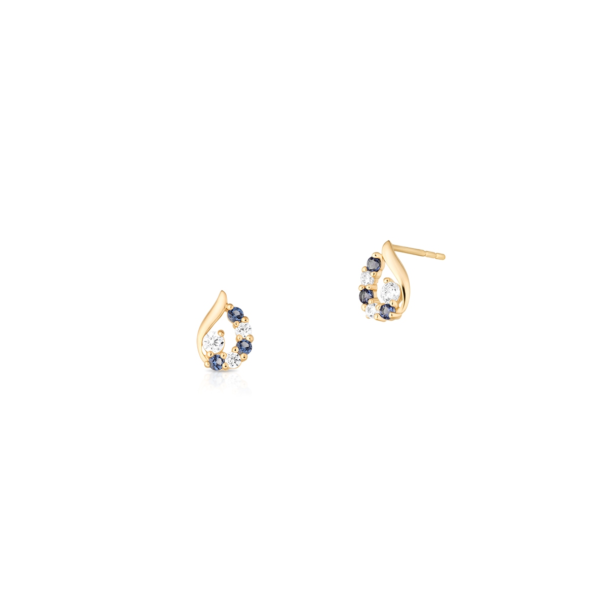 Kolczyki złote z cyrkoniami