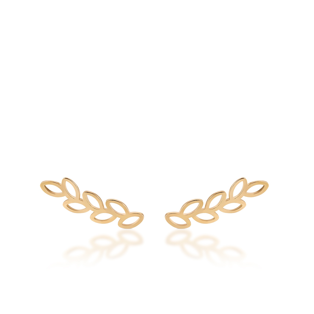 Kolczyki złote listki