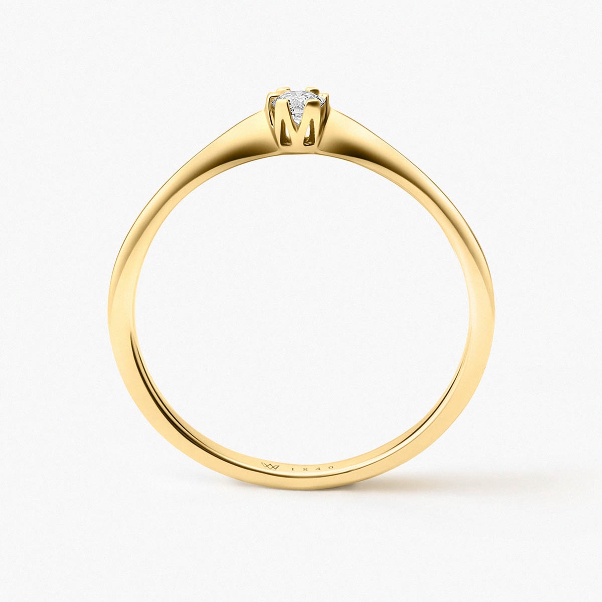 Pierścionek zaręczynowy złoty Jedyny