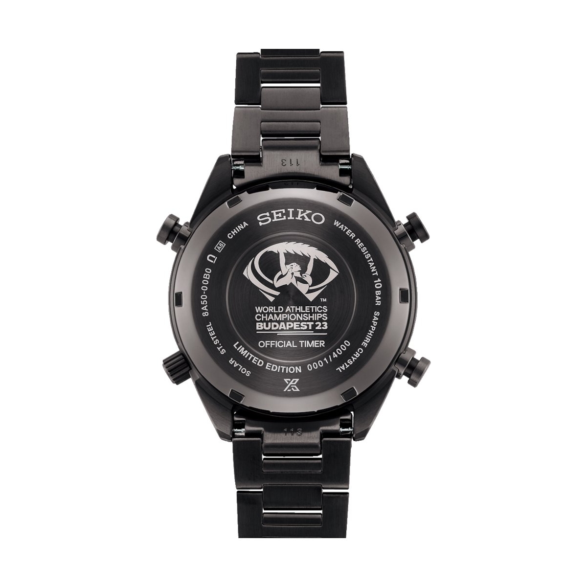 ZEGAREK SEIKO PROSPEX SPEEDTIMER SOLAR ONE HUNDRETH OF A SECOND 2023 WORLD ATHLETICS LIMITED EDITION