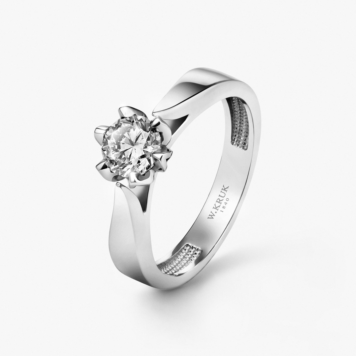 Pierścionek zaręczynowy złoty Romantyczny