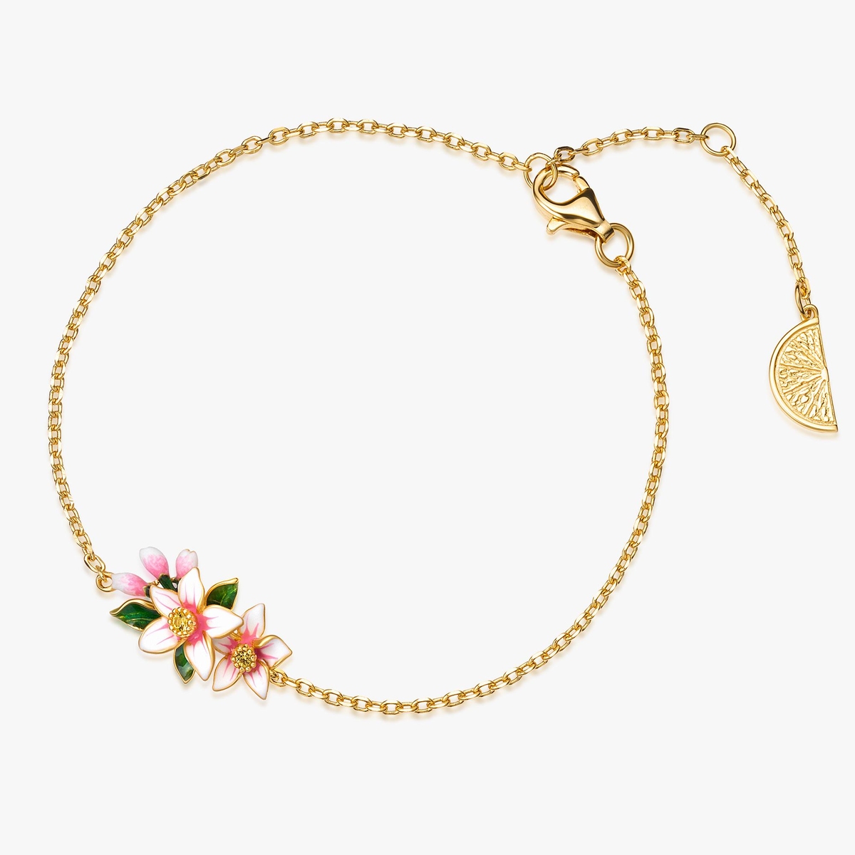 Bransoleta srebrna Kwiaty Nocy Cytrusy