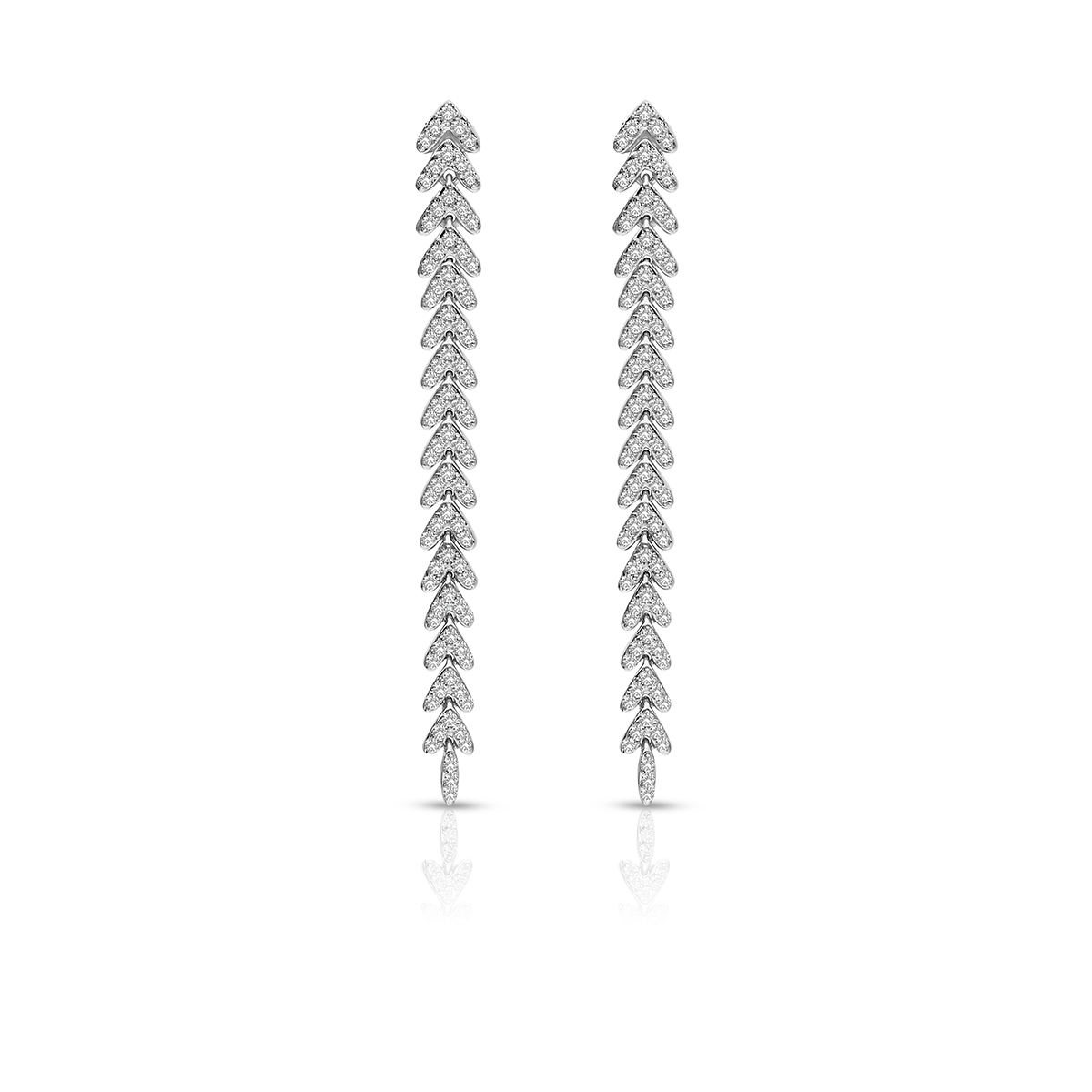 Kolczyki białe złoto z brylantami