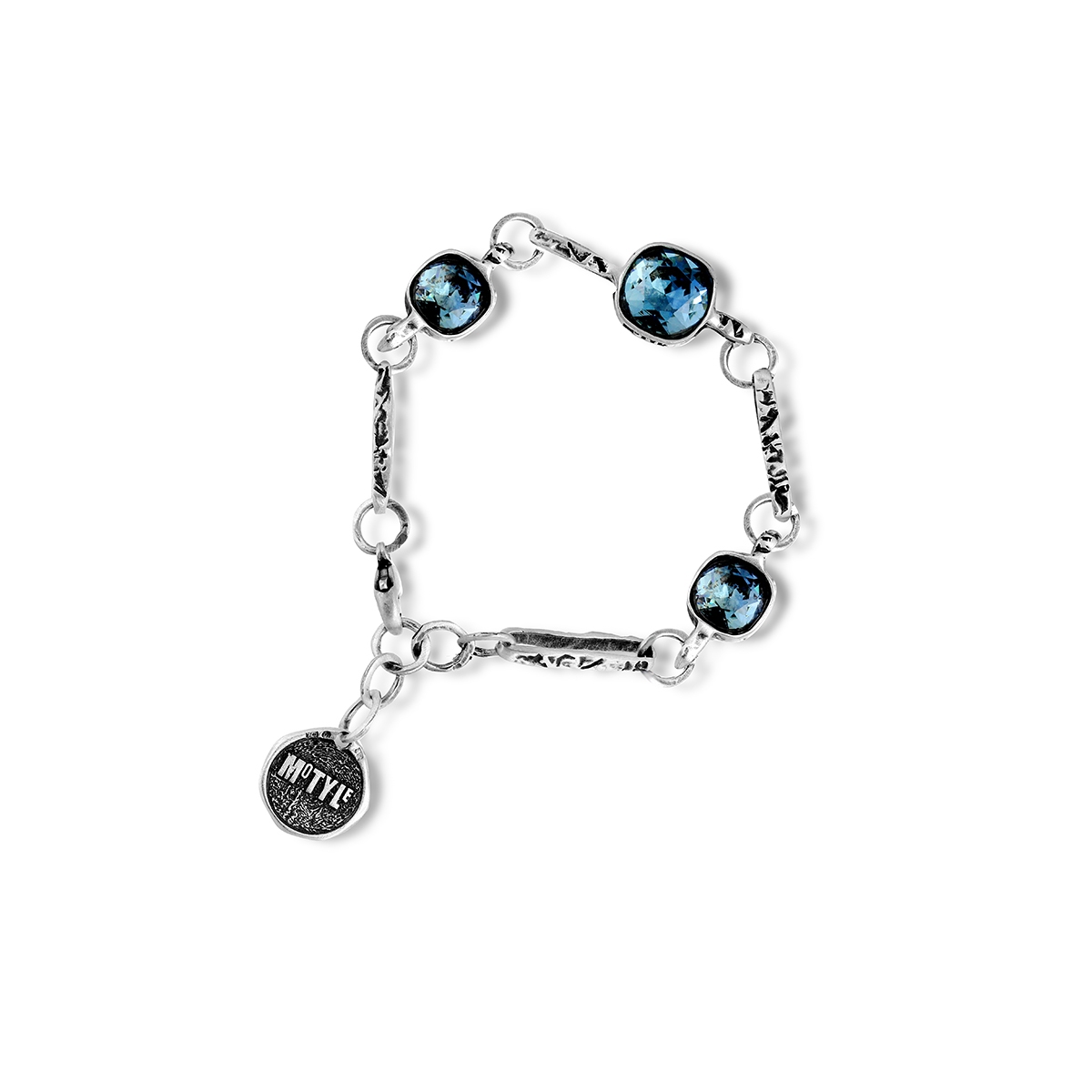 Bransoleta srebrna Motyle