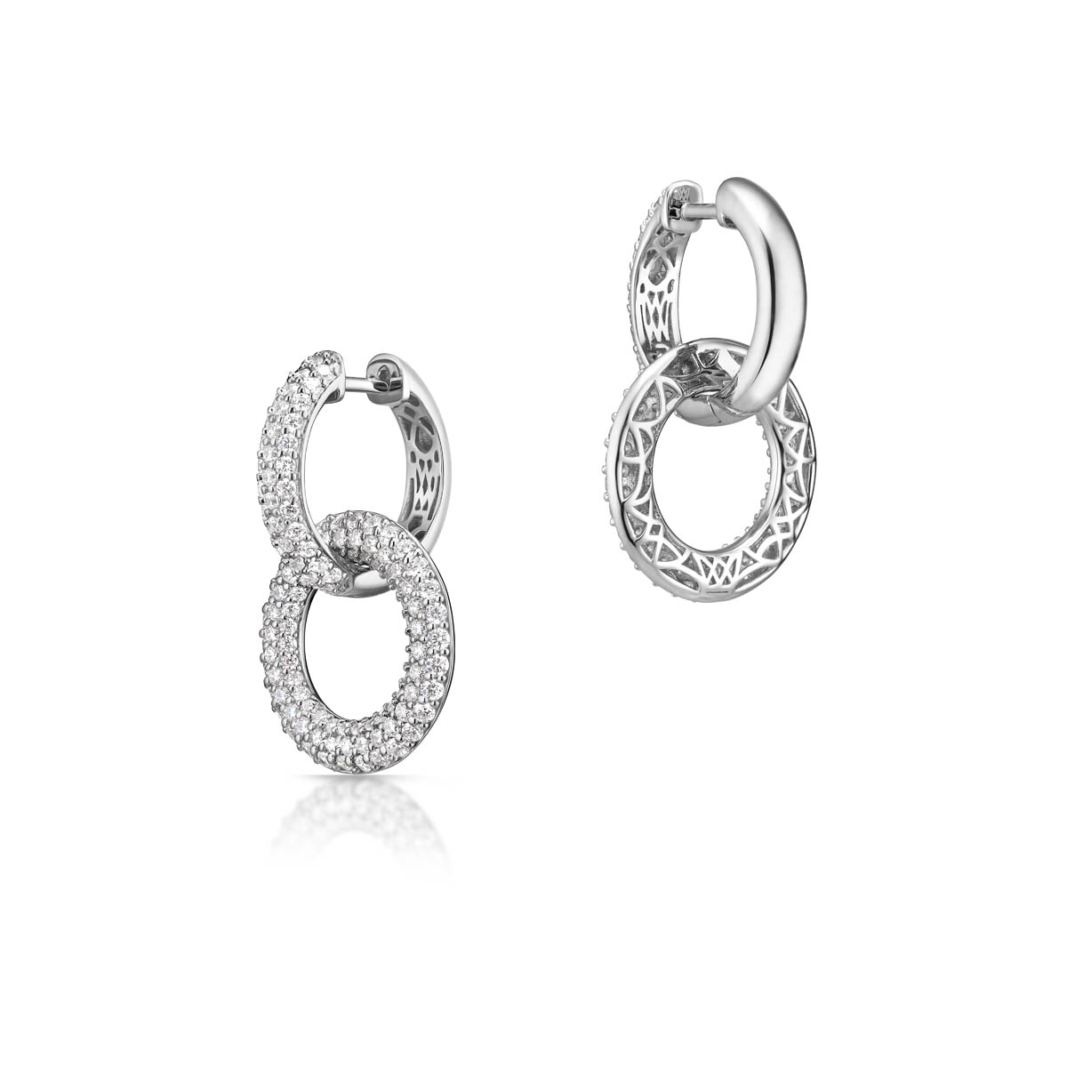 Kolczyki srebrne z cyrkoniami Emblems