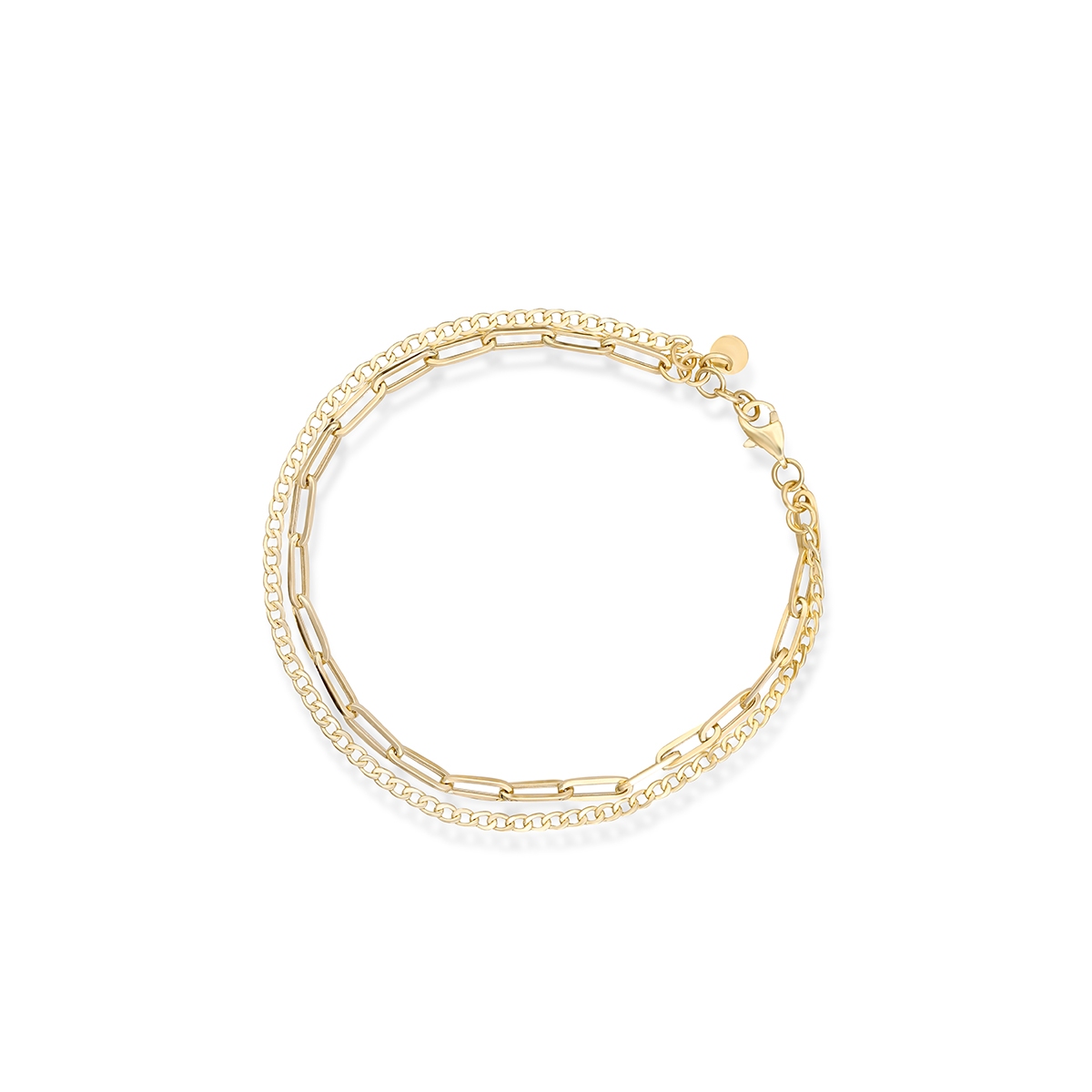 Bransoleta złota paper clip